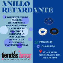 kit de 3 anillos retardantes de colores